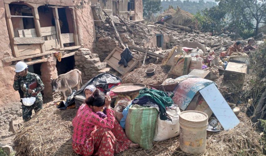 बिरामी पर्न थाले डोटीका भूकम्प पीडित