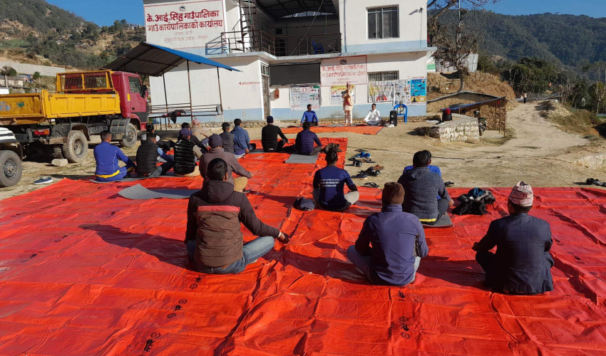डोटीको के.आई.सिंह गाउँपालिकामा योग शिविर सुरु