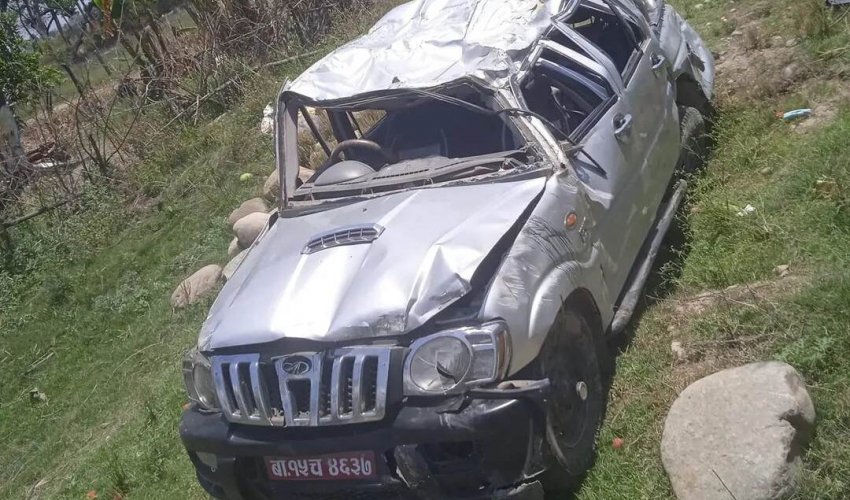 कैलालीको गेटामा स्कारपियो दुर्घटना