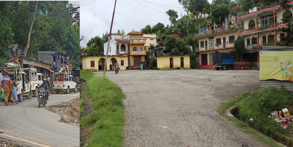 डोटीमा सवारी पार्किङ सडकमै, बसपार्क भने सुनसान