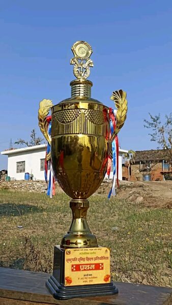 के आई सिं गाउँपालिका स्तरीय राष्ट्रपति रनिङ शिल्डको उपाधी सरस्वती मा बि रानागाउँ लाई