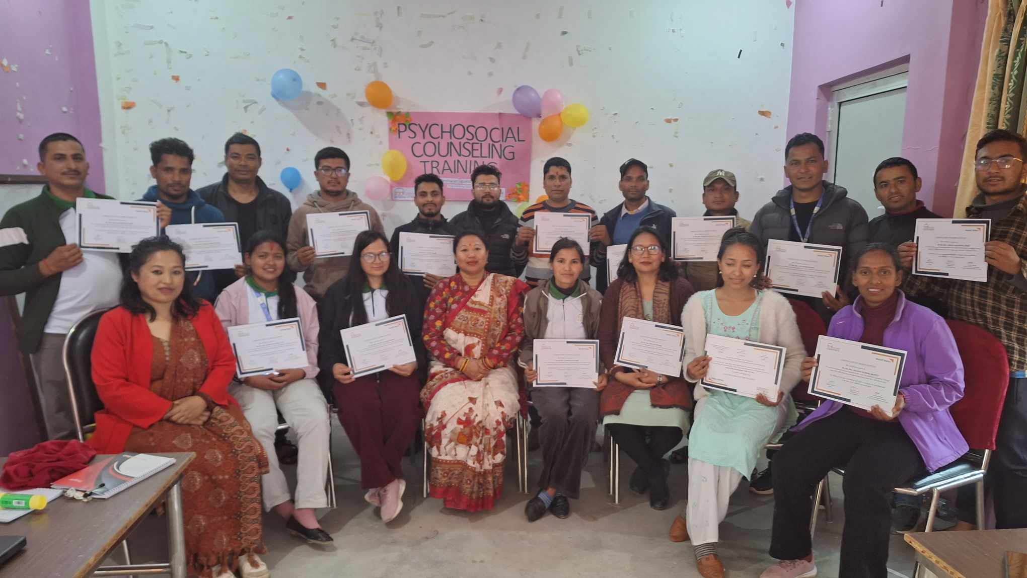 मनोसामाजिक परामर्श सहयोग तालिम सम्पन्न