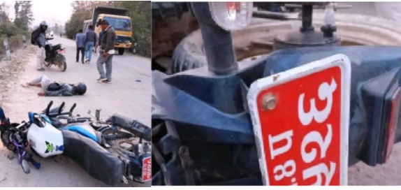 कैलालीको चिसापानीमा मोटरसाइकल दुर्घटना हुँदा एक जना गम्भिर घाइते